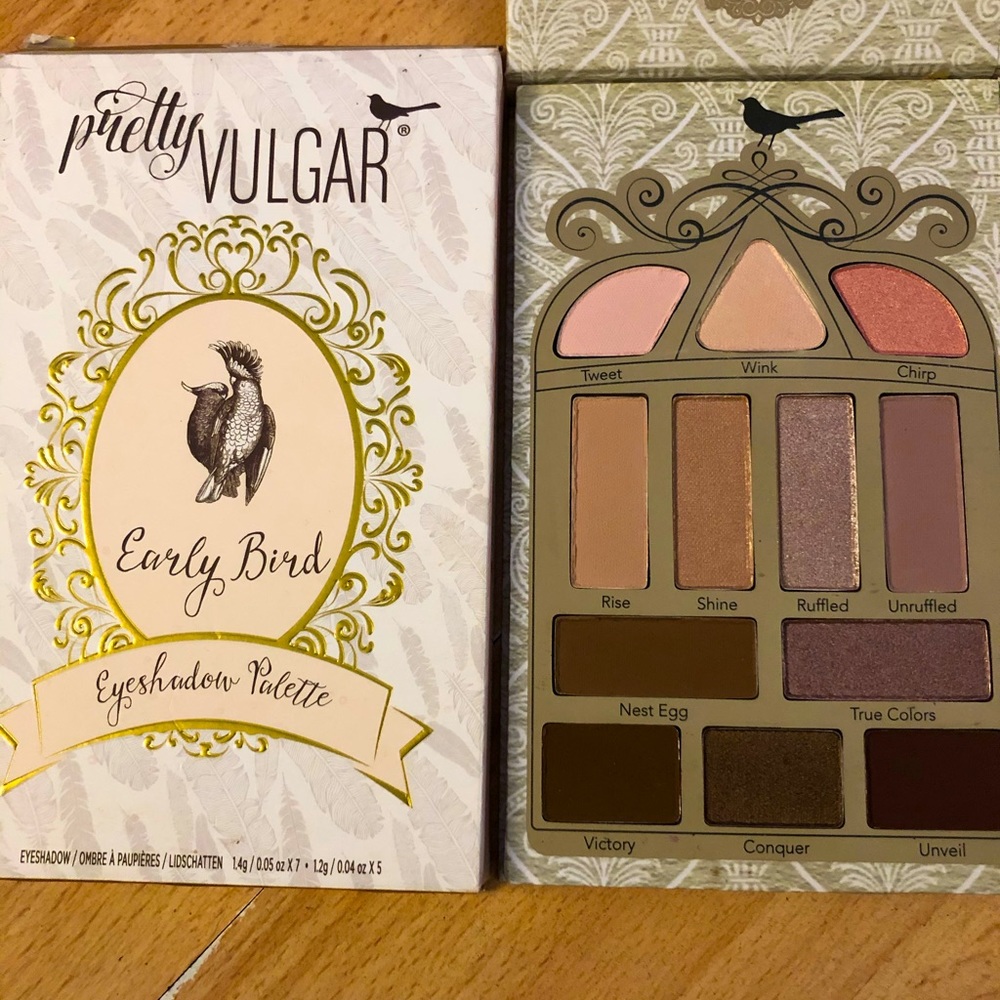 Pretty Vulgar Early Bird eyeshadow palette NEW